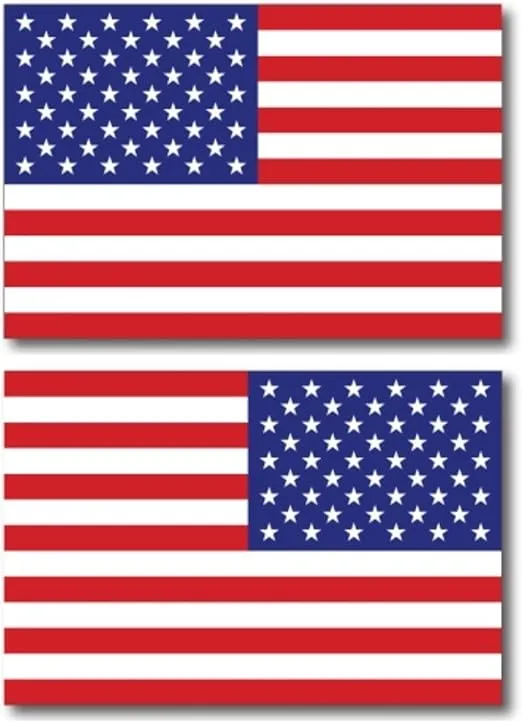 Magnet Me Up American Flag Car Magnet Decals, Opposing 2 Pack, 4x6 Inch, Red, White, Blue, Heavy-Duty Automotive Magnet for Car, Truck, SUV, Show Your Patriotism, Proudly Made in The USA