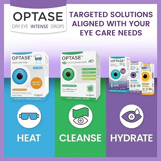 Optase Dry Eye Intense Drops - Preservative Free Eye Drops for Long Lasting Relief - Artificial Tears to Relieve Severe Dry Eye Symptoms - Multidose Bottle - Step 3 Hydrate - .33 fl oz, 300 Doses