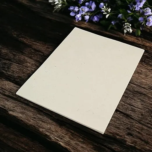 Handmade Lokta Vintage 8.5x11" Printer Paper for Laser and Inkjet Printing (25 Sheets, Natural)