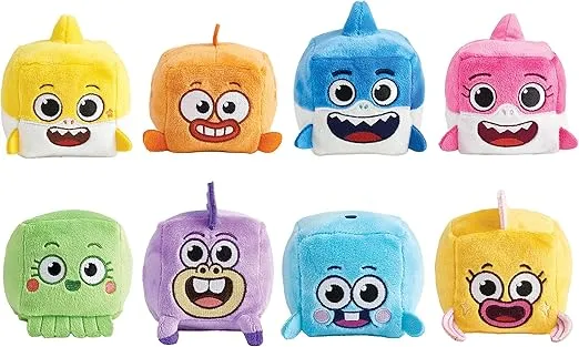Baby Shark's Big Show! Song Cube – Singing Baby Shark Plush – Stuffed Animal Toys for Toddlers - Blue