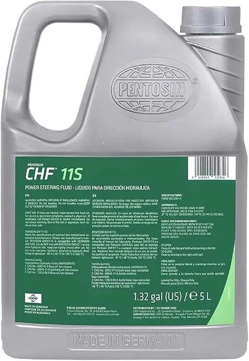 Pentosin 1405216 CHF 11S High Performance Synthetic Hydraulic Fluid for Audi, Bentley, BMW, Chrysler, Dodge, Jeep, Mercedes-Benz, Mini, Porsche, Saab, Volkswagen, Volvo, and More; 5 Liter