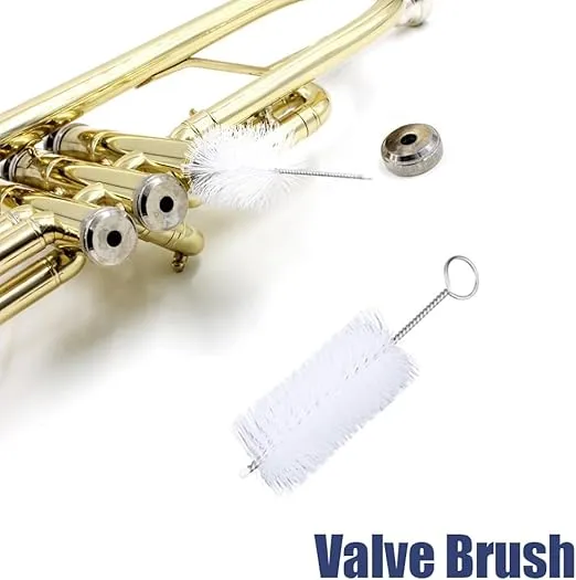 Trumpet Cleaning Kit, 3pcs Trumpet Care Kit Trumpet Maintenance Care Kit Mouthpiece Brush Valve Brush Flexible Snake Brush Cleaner Accessory for Kids Adults Musical Instrument Trumpet Mouthpiece