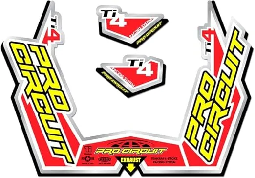 Pro Circuit DC09TI4GP Ti-4 Exhaust Decal Kit