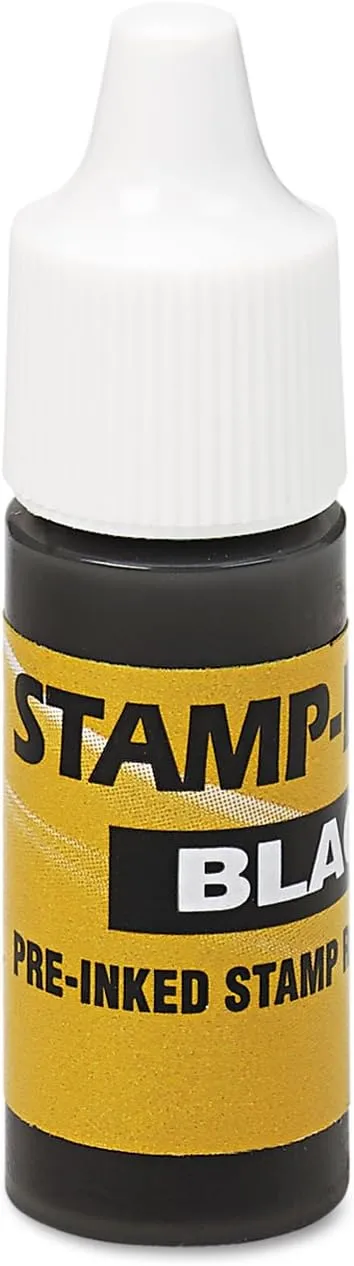 Stamp-Ever Pre-Inked Refill Ink, 7ml Bottle, Black (5027)