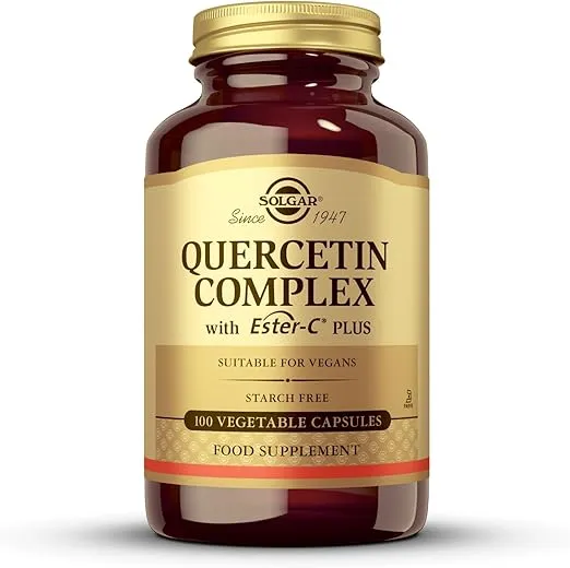 Solgar Quercetin Complex with Ester-C Plus, Unique Synergistic Formulat Immune Health Support, 100 Vegetable Capsules