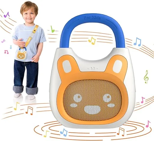 alilo Pocket Bunny Portable Sound Machine for Baby, Kids Audio Player Preloaded 120+ Stories/Music/Lullabies/Soothing Sound, 2 Timers and Memory Function Bluetooth Speaker (with Strap and Ring)