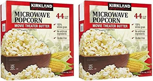 KIRKLAND SIGNATURE lYGTcR Microwave Popcorn, 3.3 oz, 44 Count, 2 Pack
