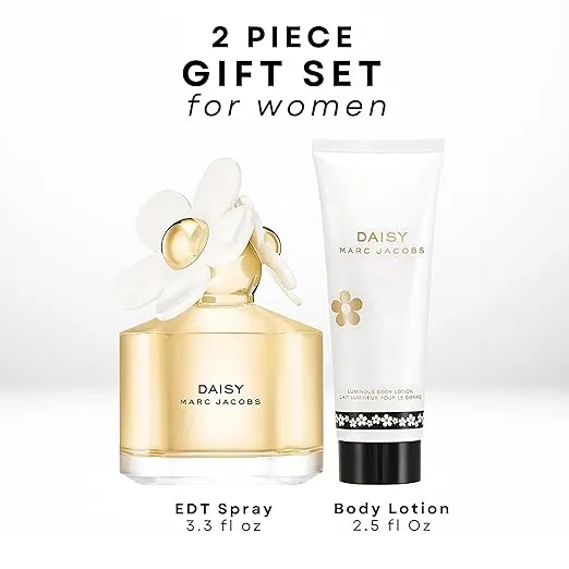 Marc Jacobs Daisy 2-Piece Fragrance Set (Eau de Toilette Spray, 3.4 Ounce and Luminous Body Lotion, 2.5 Ounce)