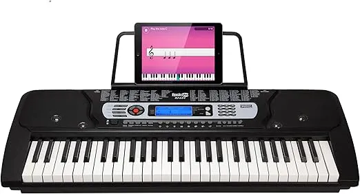 RockJam 54 Key Keyboard Piano with Power Supply, Sheet Music Stand, Piano Note Stickers & Simply Piano Lessons
