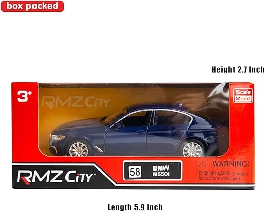 BMW M550i Car Model 1:36 Diecasting Alloy Toy Car, Pull Back Vehicles Toy Car for Toddlers Kids Boys Girls Gift Blue
