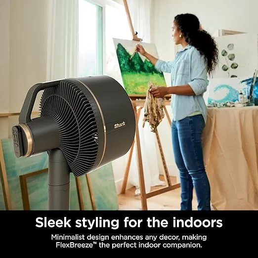 Shark FlexBreeze Fan - Indoor & outdoor oscillating fan, pedestal & tabletop, corded & cordless portable fan with outdoor InstaCool misting attachment - FA222