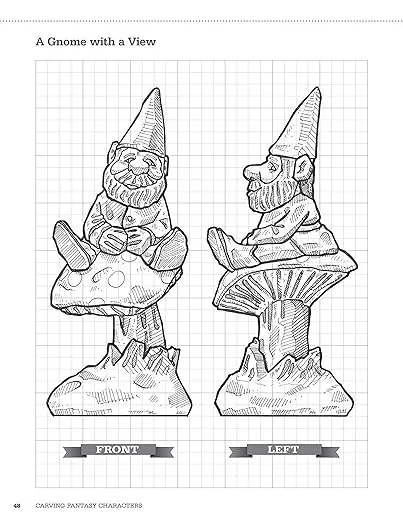 Carving Fantasy Characters: Patterns and Techniques for 15 Projects (Fox Chapel Publishing) Caricature Woodcarving a Step-by-Step Troll, plus Designs for Merlin, Elf, Gnome, Orc, Pixie, and More