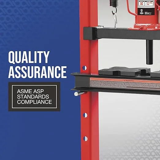 Strongway 12-Ton Hydraulic Shop Press