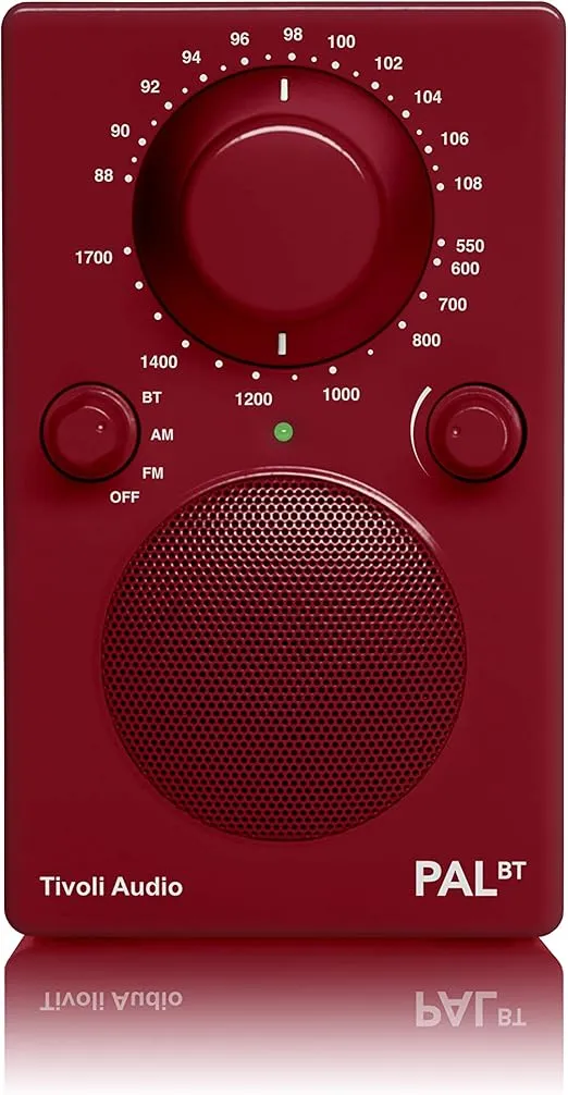 Tivoli Audio PAL BT Portable Bluetooth AM/FM Radio (Red)