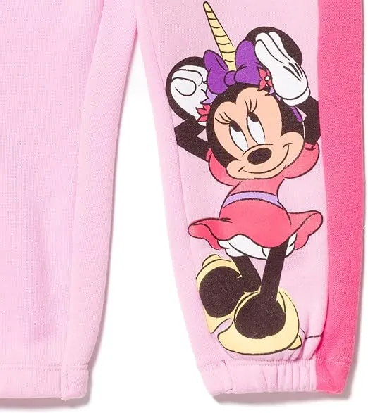 Disney Minnie Mouse Girls Fleece 2 Pack Jogger Pants Toddler to Big Kid