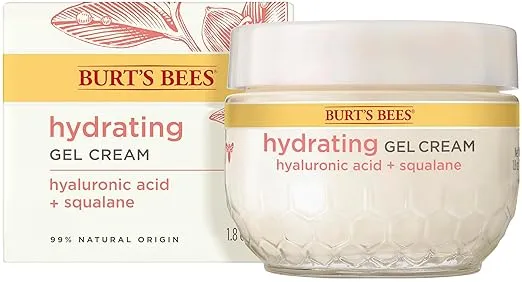 Burt's Bees Truly Glowing Replenishing Gel Cream, Moisturizer with Hydrate and Glow Complex for Normal and Combination Skin, 1.8 Fluid Ounces