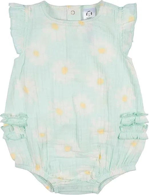 Gerber Baby Girls' Sleeveless Ruffle Romper