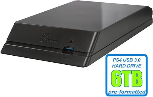 Avolusion HDDGear 6TB (6000GB) 7200RPM 64MB Cache USB 3.0 External Gaming Hard Drive (for PS4 Pro & Slim, Pre-Formatted) - 2 Year Warranty