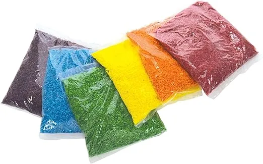 ROYLCO Colored Rice, 6 Bright Colors, 6 1lb bags, Sensory Learning, Color Perception, Non-toxic, Ages 4+, Made in the USA, Bright Colors, Easy & Fun