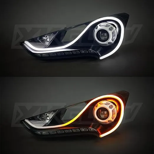 2pc 24" Sequential Switchback LED Strip Kit DRL Turnsignal for Headlights Retrofit Halos Demon Eyes Eyelines and other Custom Lighting for Headlights