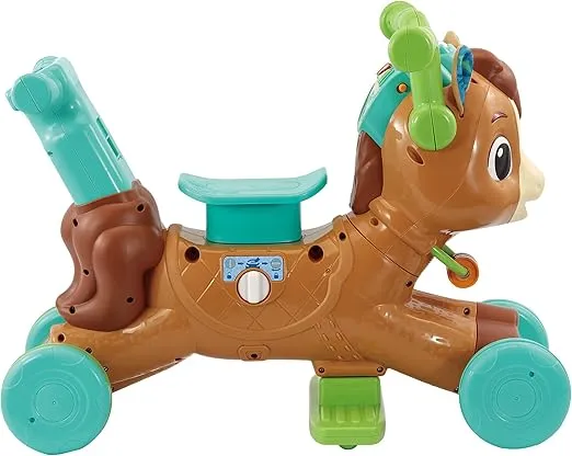 VTech 3-in-1 Bounce & Go Pony | Interactive & Educational Push, Ride & Bounce Along Toy with Games | Suitable for Boys & Girls 18-36 Months, English Version