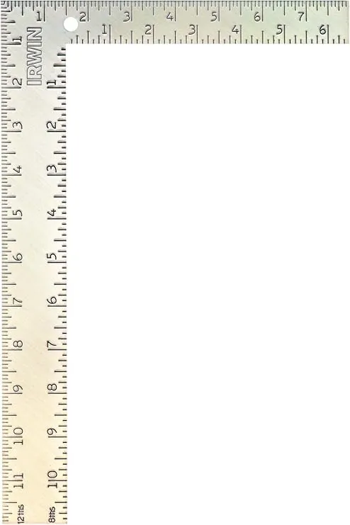 IRWIN Tools Carpenter Square, Steel, 8-Inch by 12-Inch (1794462), Silver