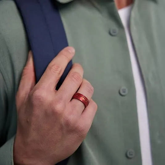 Enso Rings DC Comics Collection - Etched Silicone Ring - Comfortable, Breathable, and Safe - Batman, Superman, The Flash, and Wonder Woman