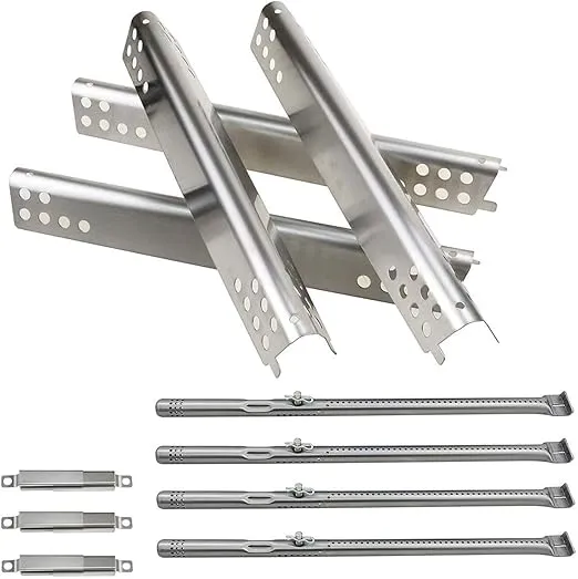 Avenger CBRK-1 Universal BBQ Burner Repair Kit | Stainless Steel Heat Plate Shields & Adjustable Carry Over Tubes | Fits Charbroil Performance Grills & More | Durable & Easy Installation