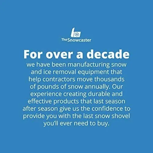 30SNC 36-inch Bi-Directional Wheeled Snow Shovel Pusher and Barn Shovel, 7.5" x 36 ", Blue