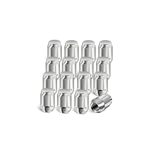 Golf Cart Wheel Lug Nuts, Club Car EZGO Lug Nuts, for Club Car,EZGO Golf Cart, Size 1/2"-20, Chrome Set of 16 Pack