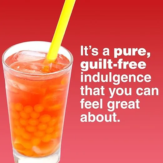 BOBAVIDA Summer Strawberry Popping Boba - 10 Boba Packets with Straws for Drinks, Desserts & Food Toppings - Non-GMO Popping Boba Pearls