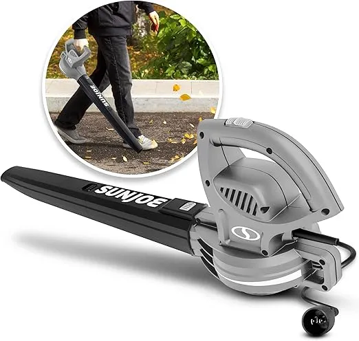 Sun Joe SBJ597E-GRY 6-Amp 155 MPH Electric Leaf Blower, One size, Grey