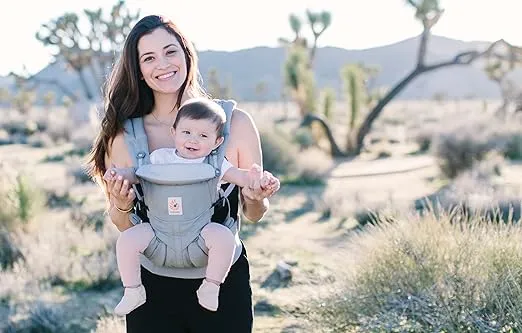 Ergobaby Omni 360 All-Position Baby Carrier for Newborn to Toddler with Lumbar Support (7-45 Pounds), Pearl Grey, One Size (Pack of 1)