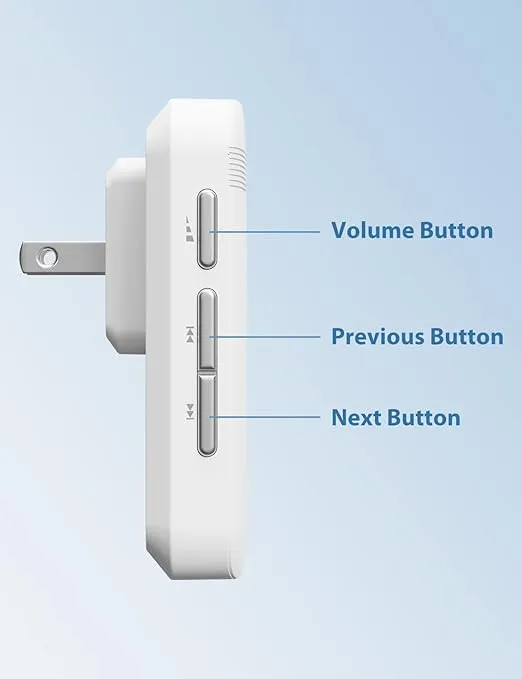 AVANTEK Wireless Doorbell, D-3W Waterproof Door Chime Kit Operating at over 1300 Feet with 2 Plug-In Receivers, 52 Melodies, CD Quality Sound and LED Flash