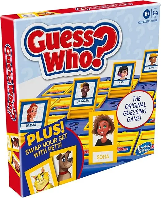Hasbro Gaming Guess Who? People & Pets Board Game Edition | The Original Guessing Game for Girls & Boys | Ages 6+ (Amazon Exclusive)