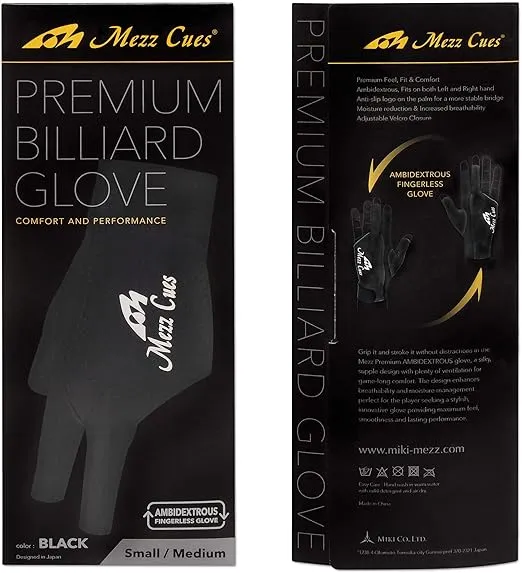 Premium Billiard Glove - Fits Either Hand (Navy, Small/Medium)
