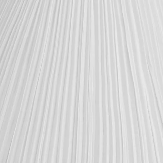 White Mushroom Pleated Medium Lamp Shade 6" Top x 14" Bottom x 8" Slant (Spider) Replacement with Harp and Finial - Springcrest