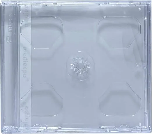 Standard Double CD Jewel Case 10.4mm - Double Capacity - Holds 2 Discs (Clear) (Pack of 50)