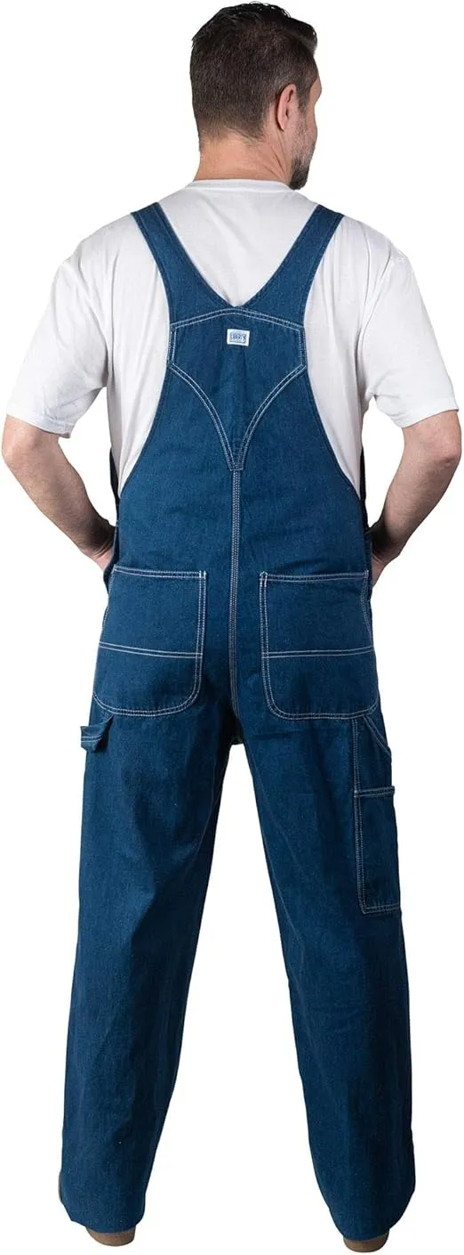 Walls Liberty Relaxed Washed Denim Bib Overalls 62X32