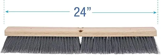 Boardwalk BWK20424 3 in. Flagged Polypropylene Bristles 24 in. Brush Floor Brush Head - Gray