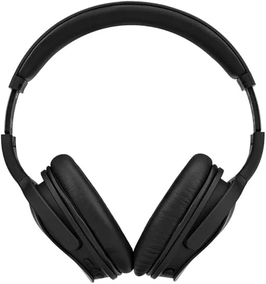 Monoprice Wireless Over Ear Headphones - Active Noise Cancelling (ANC) Bluetooth 5.0, Extended Playtime, Qualcomm aptX Audio, 40mm Drivers, Black