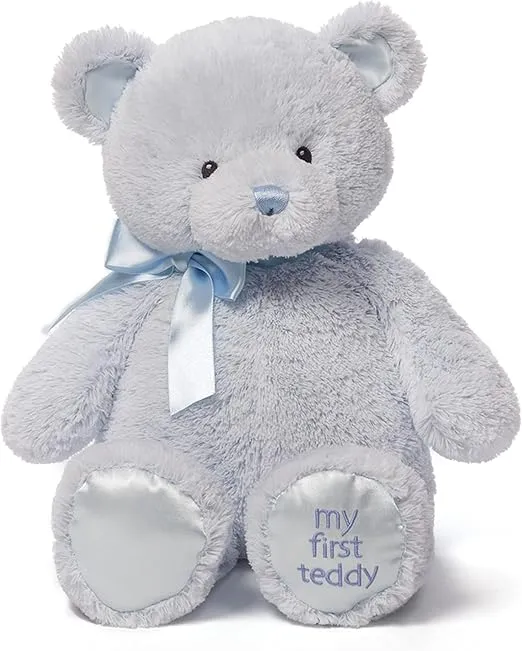 GUND Baby My First Teddy Bear, Ultra Soft Animal Plush Toy for Babies and Newborns, Blue, 18”