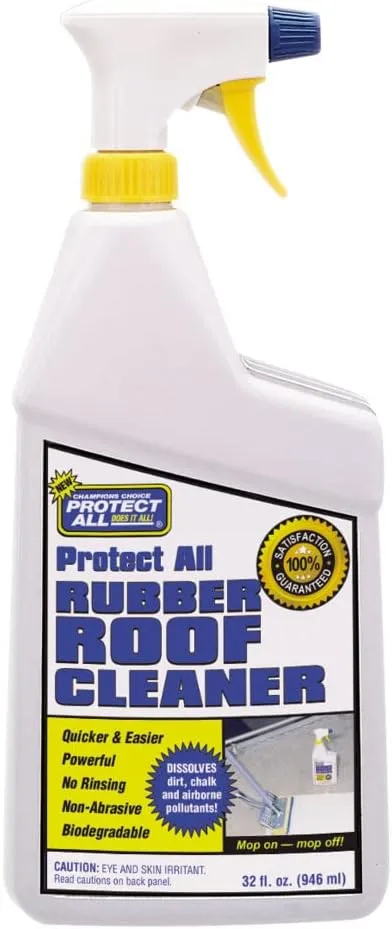 Protect All RV Rubber Roof Cleaner - Non-Toxic, Non-Abrasive EPDM detergent 32 oz. - 67032