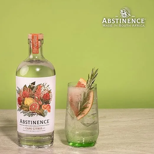 Abstinence Spirits Cape Citrus | Award winning Non-Alcoholic Spirit | Calorie-free, Sugar-free | 750ml
