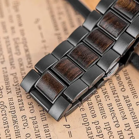2win Engraved Wooden Watch for Boyfriend My Man Fiancé Husband Customized Personalized Wood Watches for Men Birthday Anniversary Personalized Watch