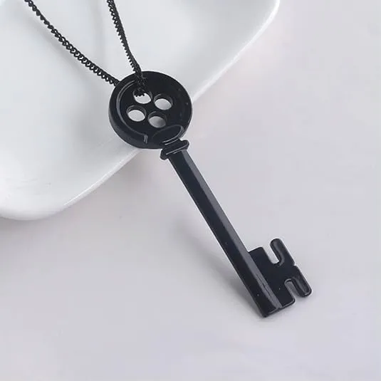 Coraline Charms Bracelet Key Seeing Stone Necklace - Halloween Costume Jewelry Gift for Women Men and Fans