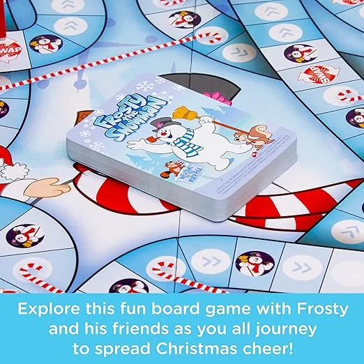 AQUARIUS Frosty The Snowman Board Game - Fun Family Christmas Gift for Kids & Adults - Officially Licensed Frosty The Snowman Merchandise & Collectibles