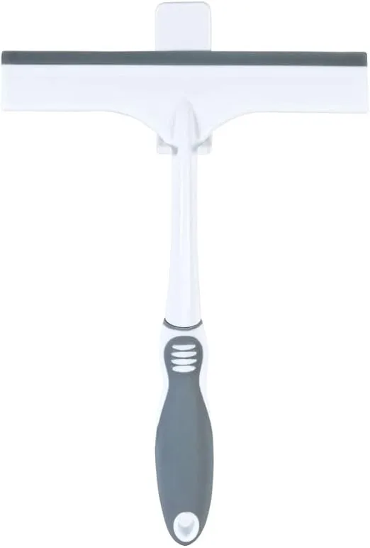 Better Living Products B.Smart Shower Squeegee with Storage Hook, 7, White and Grey