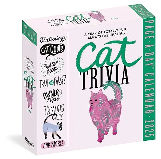 Cat Trivia Page-A-Day® Calendar 2025: Cat Quotes, Paw-some Books, True or False, Owner's Tips, Famous Cats, Know Your Breeds, and More!