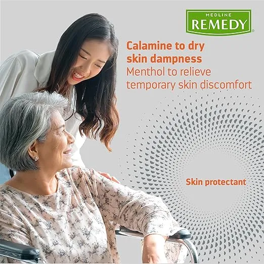 Medline Remedy Specialized Zinc Oxide Paste with Menthol (2 oz Tube), Unscented, Calamine, Incontinence Care, Diaper Rash, Wetness Protection, Hypoallergenic, Paraben Free, Adults, Soothing
